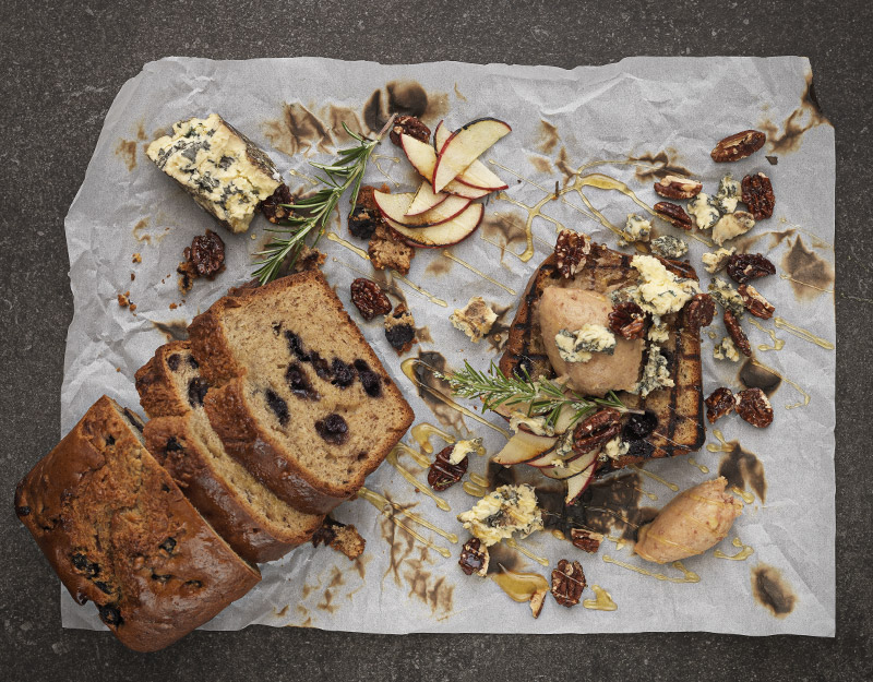 Banana bread, Kāpiti Kikorangi Blue Cheese & Apple Butter