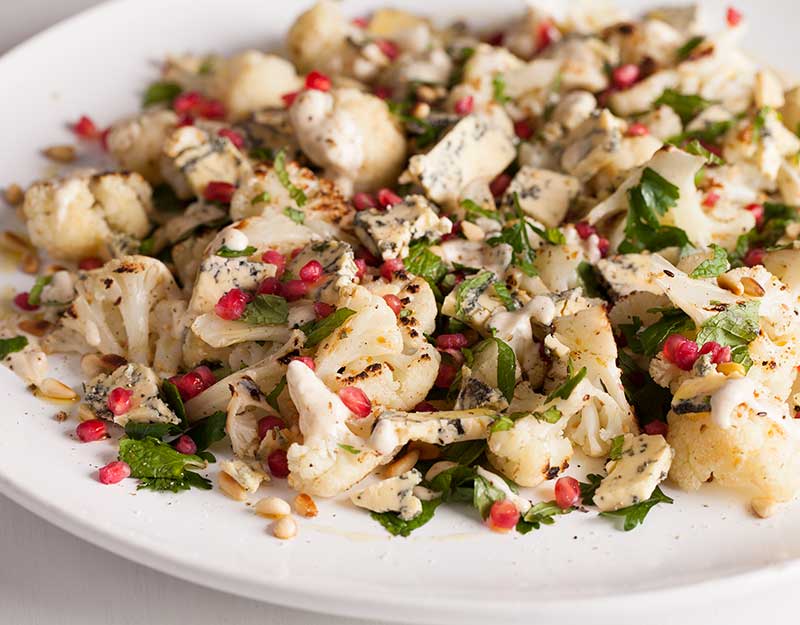 Kāpiti Kikorangi Blue Cheese, Cauliflower & Pomegranate Salad