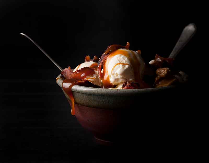 Bacon Caramel and Brittle Sundae