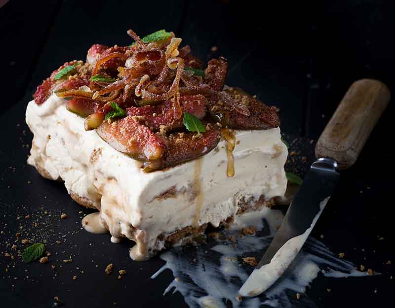Drunken Fig & Gingernut Ice Cream Terrine
