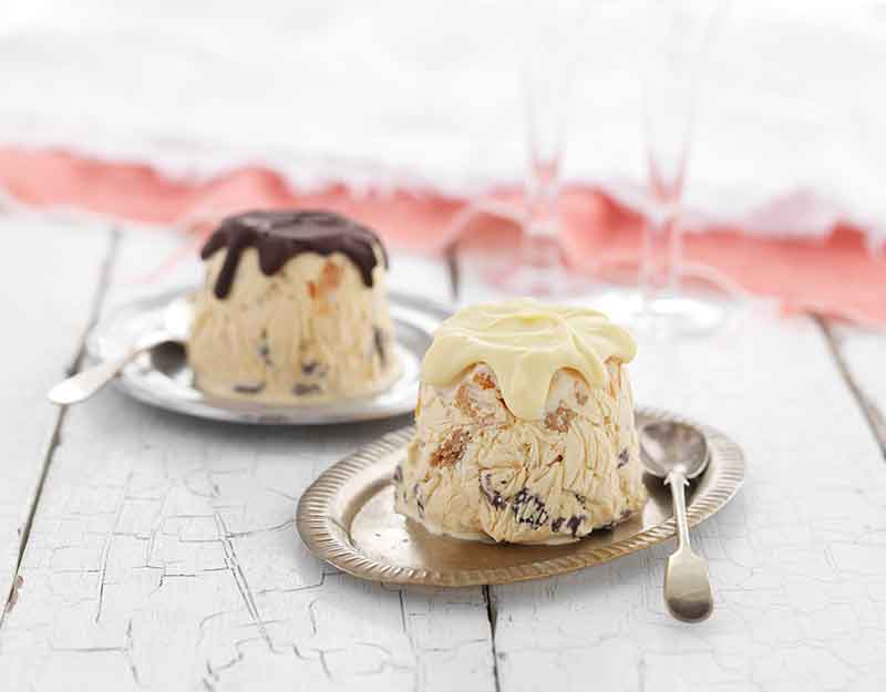 Gingernut, Fruit & Rum Ice Cream Puddings