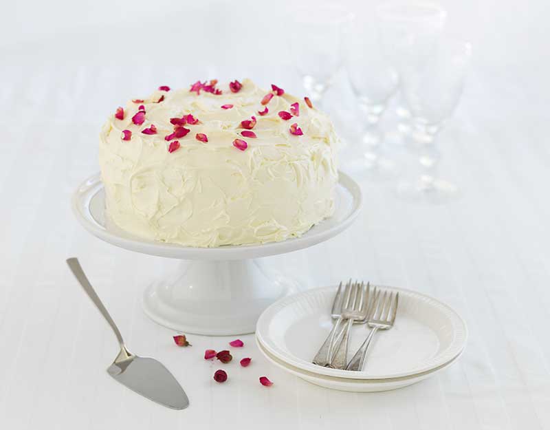 Red Velvet, Raspberry & White Chocolate Ice Cream Cake